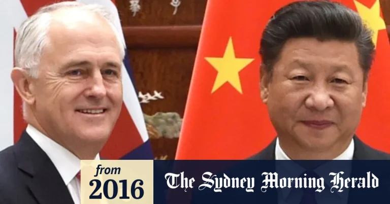 Malcolm Turnbull and Xi Jinping